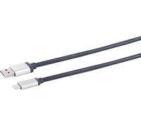 1aTTack.de Câble adaptateur USB-A 3x 3 m, USB-C, 2.0, contacts plaqués or, gaine textile bleue