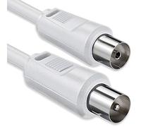 1aTTack.de Câble d'antenne 7,5 mètres 2x fiche coaxiale blindée > prise coaxiale coaxiale blanche St-Ku 75db