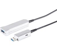 1aTTack.de Câble d'extension optique USB-A USB 3.0 - Hybride AOC - SuperSpeed ??5 Gbit/s - Noir - 30 mètres