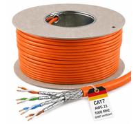 1aTTack.de Câble d'installation CAT 7 Câble réseau GHMT Câble d'installation LAN CAT.7 sans halogène Câble CAT7 Câblage réseau Câble de données Gigabit cuivre Ethernet 50m