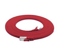 1aTTack.de Câble plat CAT7 réseau LAN 10 Gbit/s 1x 0,5m - rouge | Câble patch Ethernet RJ45 plat, câble Gigabit LAN pour Internet, switch, routeur, modem et panneau de brassage