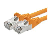 1aTTack.de Câble réseau CAT 5e, blindé par feuille et tresse, câble patch réseau SFTP avec 2 fiches RJ45, 3,0 m, orange