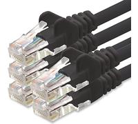 1aTTack.de Câble Réseau Cat6 Cat 6-5X 7,5m - RJ45 Ethernet LAN DSL Routeur Modem - Noir