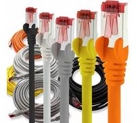 1aTTack.de Câble réseau Cat6 5x 0,5m CAT6 - blindage SFTP - Câble patch CAT.6 RJ45 Câble Ethernet - noir, blanc, gris, jaune, orange - 5 couleurs