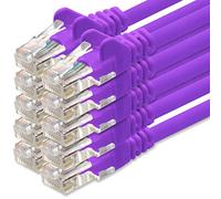 1aTTack.de Câble Réseau Cat6 Cat 6-10x 1m - RJ45 Ethernet LAN DSL Routeur Modem - Violet