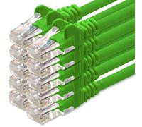 1aTTack.de Câble Réseau Cat6 Cat 6-10x 5m - RJ45 Ethernet LAN DSL Routeur Modem - Vert