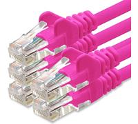 1aTTack.de Câble Réseau Cat6 Cat 6-5X 0,5m - RJ45 Ethernet LAN DSL Routeur Modem - Magenta