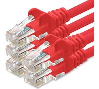 1aTTack.de Câble Réseau Cat6 Cat 6-5X 7,5m - RJ45 Ethernet LAN DSL Routeur Modem - Rouge