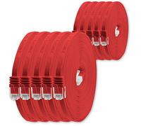1aTTack.de Câble Réseau Cat6 Cat 6 Plat Flat Slim - 10x 0,25m - RJ45 Ethernet LAN DSL Routeur Modem - Rouge
