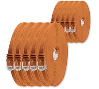 1aTTack.de Câble Réseau Cat6 Cat 6 Plat Flat Slim - 10x 1m - RJ45 Ethernet LAN DSL Routeur Modem - Orange