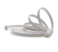 1aTTack.de Câble Réseau Cat6 Cat 6 Plat Flat Slim - 1x 0,25m - RJ45 Ethernet LAN DSL Routeur Modem - Blanc
