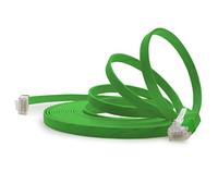 1aTTack.de Câble Réseau Cat6 Cat 6 Plat Flat Slim - 1x 2m - RJ45 Ethernet LAN DSL Routeur Modem - Vert