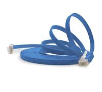 1aTTack.de Câble Réseau Cat6 Cat 6 Plat Flat Slim - 1x 5m - RJ45 Ethernet LAN DSL Routeur Modem - Bleu