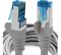 1aTTack.de Câble réseau CAT6a Cat6 Cat6 10 Gbit/s 0,5 m | Gris - 1 pièce | CAT6a | S-FTP | Double blindage