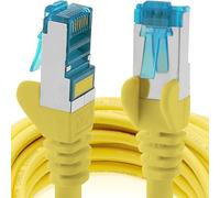 1aTTack.de Câble réseau CAT6a Cat6 Cat6 10 Gbit/s 0,5 m | Jaune - 1 pièce | CAT 6a | S-FTP | Double blindage