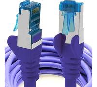 1aTTack.de Câble Réseau CAT6 a Cat 6a 10 Gb/s - 1x 10m - RJ45 Ethernet LAN DSL Routeur Modem - Violet