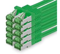 1aTTack.de Câble Réseau Cat7 Cat 7 10 GB/s - 10x 0,5m - RJ45 Ethernet LAN DSL Routeur Modem - Vert