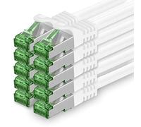 1aTTack.de Câble Réseau Cat7 Cat 7 10 GB/s - 10x 2m - RJ45 Ethernet LAN DSL Routeur Modem - Blanc
