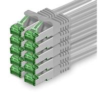 1aTTack.de Câble Réseau Cat7 Cat 7 10 GB/s - 10x 2m - RJ45 Ethernet LAN DSL Routeur Modem - Gris