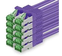 1aTTack.de Câble Réseau Cat7 Cat 7 10 GB/s - 10x 2m - RJ45 Ethernet LAN DSL Routeur Modem - Violet