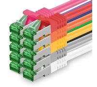 1aTTack.de Câble Réseau Cat7 Cat 7 10 GB/s - 10x 5m - RJ45 Ethernet LAN DSL Routeur Modem - 10 couleurs