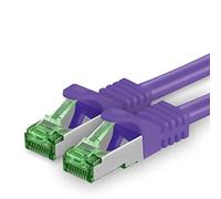 1aTTack.de Câble Réseau Cat7 Cat 7 10 GB/s - 1x 0,25m - RJ45 Ethernet LAN DSL Routeur Modem - Violet