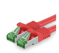 1aTTack.de Câble Réseau Cat7 Cat 7 10 GB/s - 1x 10m - RJ45 Ethernet LAN DSL Routeur Modem - Rouge