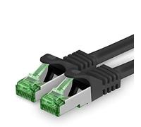 1aTTack.de Câble Réseau Cat7 Cat 7 10 GB/s - 1x 20m - RJ45 Ethernet LAN DSL Routeur Modem - Noir