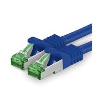 1aTTack.de Câble Réseau Cat7 Cat 7 10 GB/s - 1x 3,0m - RJ45 Ethernet LAN DSL Routeur Modem - Bleu