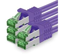 1aTTack.de Câble Réseau Cat7 Cat 7 10 GB/s - 5x 1,5m - RJ45 Ethernet LAN DSL Routeur Modem - Violet