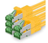 1aTTack.de Câble Réseau Cat7 Cat 7 10 GB/s - 5x 1m - RJ45 Ethernet LAN DSL Routeur Modem - Jaune