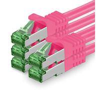 1aTTack.de Câble Réseau Cat7 Cat 7 10 GB/s - 5x 1m - RJ45 Ethernet LAN DSL Routeur Modem - Magenta