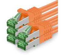 1aTTack.de Câble Réseau Cat7 Cat 7 10 GB/s - 5x 1m - RJ45 Ethernet LAN DSL Routeur Modem - Orange