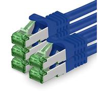 1aTTack.de Câble Réseau Cat7 Cat 7 10 GB/s - 5x 3,0m - RJ45 Ethernet LAN DSL Routeur Modem - Bleu
