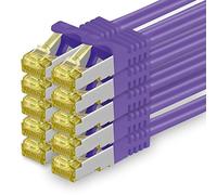1aTTack.de Câble Réseau Cat7 Cat 7 10 GB/s SFTP - 10x 1m - RJ45 Ethernet LAN DSL Routeur Modem - Violet