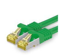 1aTTack.de Câble réseau Cat.7 0,25 m vert 1 pièce Câble Ethernet Cat7 Câble réseau LAN Câble brut 10 Gb s SFTP PIMF LSZH Set câble patch avec prise Rj 45 Cat.6a