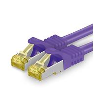 1aTTack.de Câble Réseau Cat7 Cat 7 10 GB/s SFTP - 1x 0,25m - RJ45 Ethernet LAN DSL Routeur Modem - Violet
