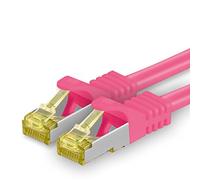1aTTack.de Câble Réseau Cat7 Cat 7 10 GB/s SFTP - 1x 0,5m - RJ45 Ethernet LAN DSL Routeur Modem - Magenta