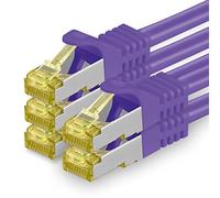 1aTTack.de Câble Réseau Cat7 Cat 7 10 GB/s SFTP - 5x 0,5m - RJ45 Ethernet LAN DSL Routeur Modem - Violet