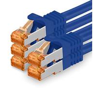 1aTTack.de 1m - Câble réseau Cat.7 bleu - 5 pièces Câble LAN Gigabit Ethernet Câble patch 10000 Mbits Câble Cat7 Câble S FTP PIMF blindage LSZH Câble brut Cat.7 Prise Rj45 Cat 6a - 5 x 1 mètre