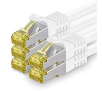 1aTTack.de Câble Réseau Cat7 Cat 7 10 GB/s SFTP - 5x 5m - RJ45 Ethernet LAN DSL Routeur Modem - Blanc