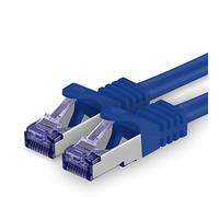 1aTTack.de Câble Réseau CAT7 CAT 7 10 Gigabit - 1x 0,25m - RJ45 Ethernet LAN DSL Routeur Modem - Bleu