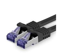 1aTTack.de Câble Réseau CAT7 CAT 7 10 Gigabit - 1x 0,5m - RJ45 Ethernet LAN DSL Routeur Modem - Noir