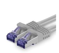1aTTack.de Câble Réseau CAT7 CAT 7 10 Gigabit - 1x 15m - RJ45 Ethernet LAN DSL Routeur Modem - Gris