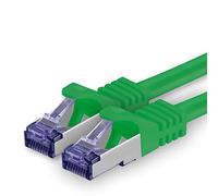 1aTTack.de Câble Réseau CAT7 CAT 7 10 Gigabit - 1x 15m - RJ45 Ethernet LAN DSL Routeur Modem - Vert