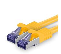 1aTTack.de Câble Réseau CAT7 CAT 7 10 Gigabit - 1x 1m - RJ45 Ethernet LAN DSL Routeur Modem - Jaune