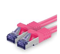 1aTTack.de Câble Réseau CAT7 CAT 7 10 Gigabit - 1x 2m - RJ45 Ethernet LAN DSL Routeur Modem - Magenta
