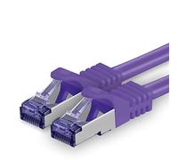 1aTTack.de Câble Réseau CAT7 CAT 7 10 Gigabit - 1x 3,0m - RJ45 Ethernet LAN DSL Routeur Modem - Violet