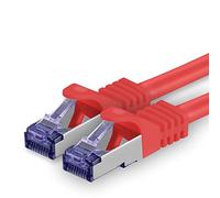 1aTTack.de Câble Réseau CAT7 CAT 7 10 Gigabit - 1x 5m - RJ45 Ethernet LAN DSL Routeur Modem - Rouge