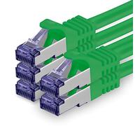 1aTTack.de Câble Réseau CAT7 CAT 7 10 Gigabit - 5x 5m - RJ45 Ethernet LAN DSL Routeur Modem - Vert